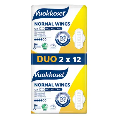 VUOKKOSET Vložky s křidélky Normal Wings (24 ks)