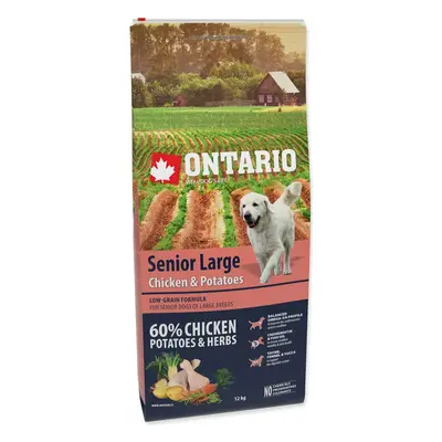 Krmivo Ontario senior Large Chicken & Potatoes 12kg