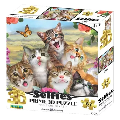 PRIME 3D PUZZLE - Kočičí Selfie 63 dílků