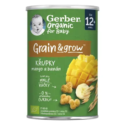 GERBER Organic křupky s mangem a banánem 35 g