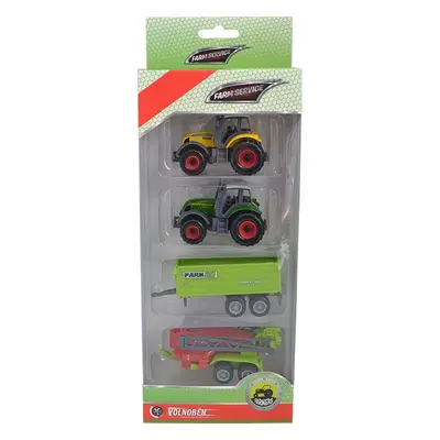 SPARKYS - Set zemědělských strojů: 2x traktor, valník, postřikovač 1:64