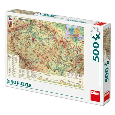 Dino Mapa České republiky 500 Puzzle