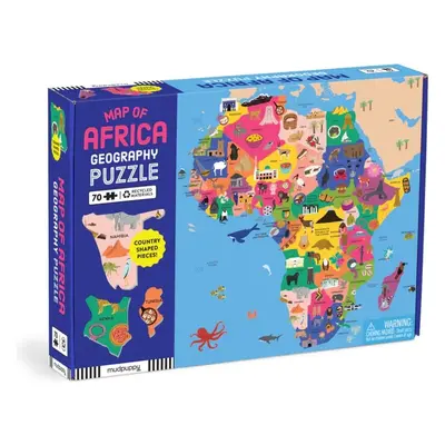 Mudpuppy Zeměpisné puzzle Mapa Afriky 70 dílků