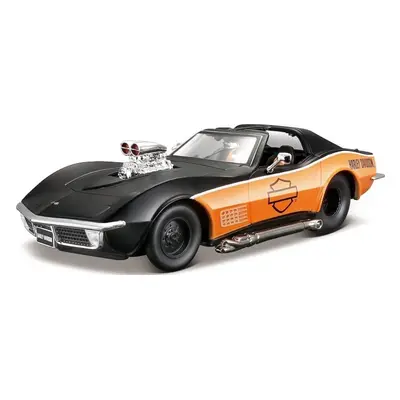 Maisto - Harley-Davidson Custom, 1970 Chevrolet Corvette, 1:24