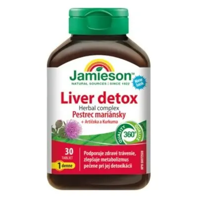 Jamieson Liver detox Herbal complex – Ostropestřec mariánský + Artyčoka a Kurkuma 30 tablet