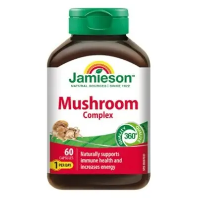 Jamieson Mushroom Complex – Komplex hub na cholesterol, imunitu a energii 60 kapslí