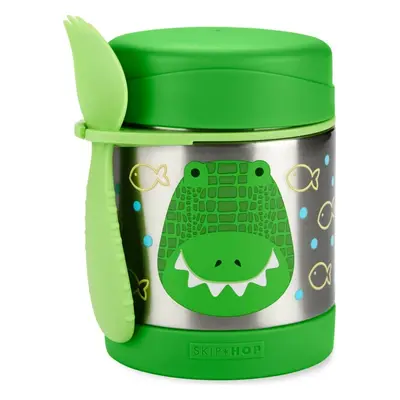 SKIP HOP Zoo Termoska na jídlo s lžící/vidličkou Krokodýl 325 ml, 3r+