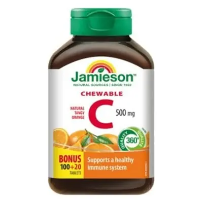 Jamieson Vitamin C 500mg tablety na cucání s příchutí pomeranče 120 tablet