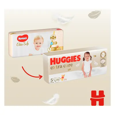 HUGGIES® Extra Care pleny jednorázové 5 (12-17 kg) 50 ks