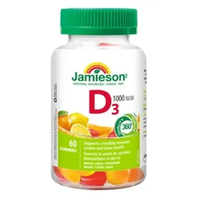 Jamieson Vitamin D3 1000 IU 60 pastilek