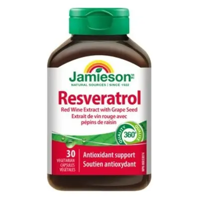 Jamieson Resveratrol 50mg extrakt z červeného vína 30 tablet