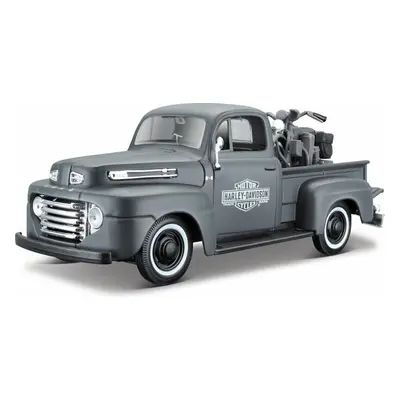 Maisto - Harley-Davidson Custom, 1948 Ford F-1 Pickup + 1:24 1942 WLA Flathead, 1:24