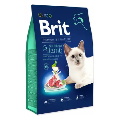 Krmivo Brit Premium by Nature Cat sensitive Lamb 8kg