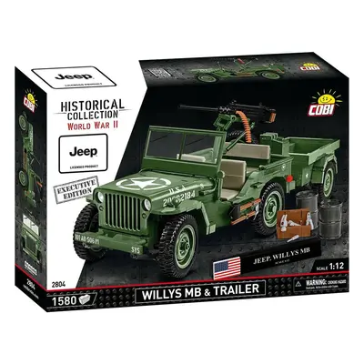 Cobi Willys MB s přívěsem a M2 dělo, 1:12, 1510 k