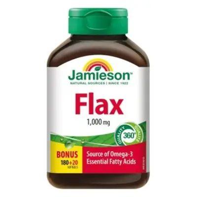 Jamieson Flax Omega-3 1000mg lněný olej 200 tablet