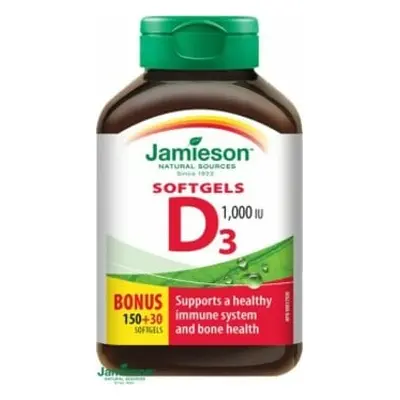 Jamieson Vitamin D3 1000 IU tobolky 180 kapslí