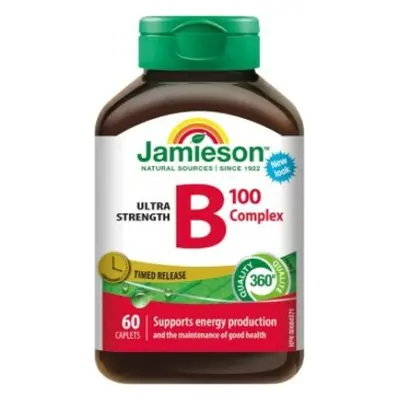 Jamieson B-komplex 100mg s postupným uvolňováním 60 tablet