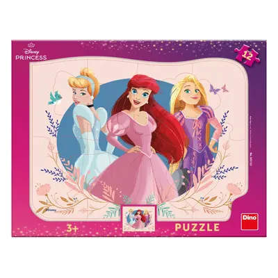 Puzzle Princezné 12 dílků na desce