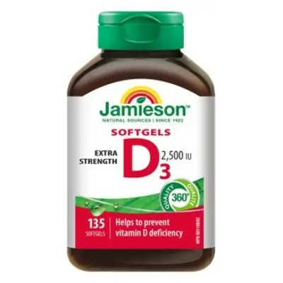 Jamieson Vitamin D3 2500 IU 135 kapslí