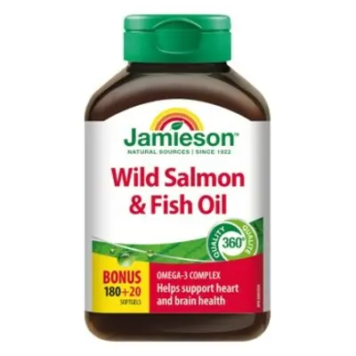 Jamieson Salmon Omega-3 komplex z lososa a rybích olejů 200 tablet