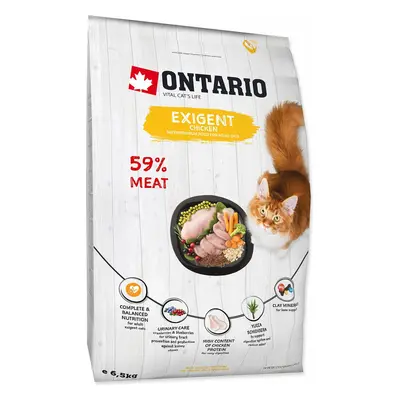 Krmivo Ontario Cat Exigent 6,5kg