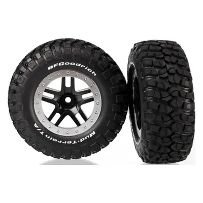 Traxxas kolo 2.2/3.0", disk SCT Split-Spoke černý-saténový, pneu KM2 (2) (2WD přední)