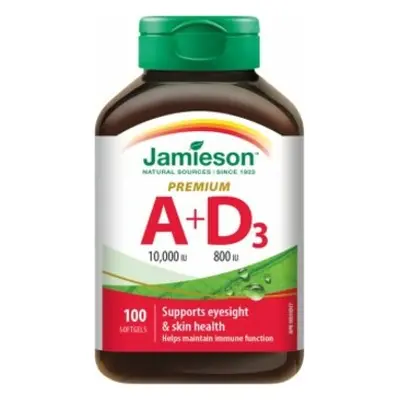 Jamieson Vitamin A a D Premium 10000 IU / 800 IU 100 kapslí