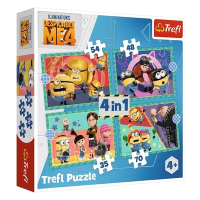 Trefl Puzzle 4v1 - Blázniví Mimoni / Universal Despicable Me 4