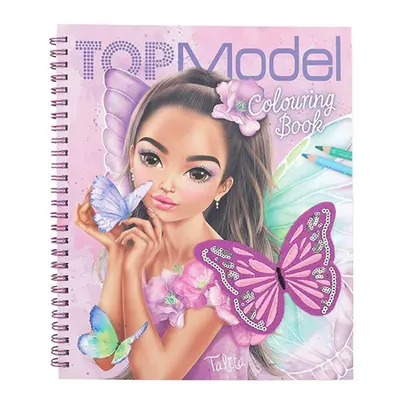 Omalovánka Top Model Colouring Book, Fialová, Talita s motýľmi