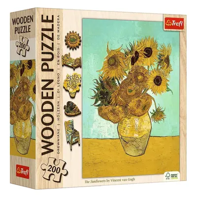 Trefl Dřevěné puzzle Vincent van Gogh: Slunečnice 200 Art Collection