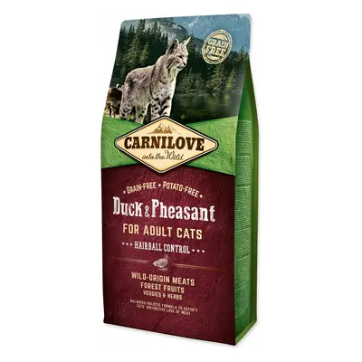 Krmivo Carnilove Adult Cats Hairball Control Duck & Pheasant 6kg