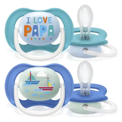 Philips AVENT Dudlík Ultra air text 6-18m chlapec 2 ks