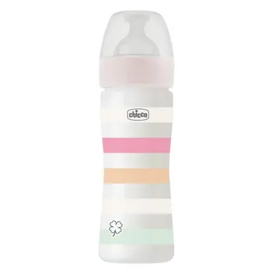 CHICCO Láhev kojenecká Well-being silikon 250ml holka