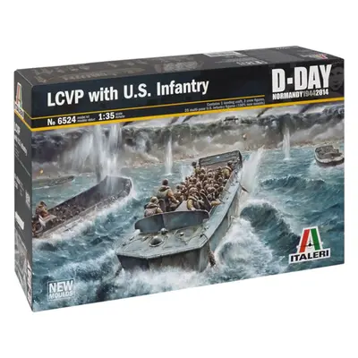 Model Kit loď 6524 - LCVP with US Infantry (1:35)