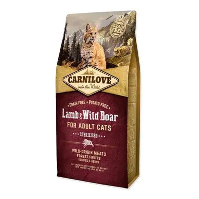 Krmivo Carnilove Sterilisod Adult Cats Lamb & Wild Boar 6kg