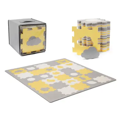 KINDERKRAFT SELECT Podložka pěnová Puzzle Luno Shapes 185 x 165 cm Yellow, 30ks, Premium