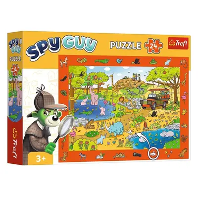 Trefl Puzzle s hledáním obrázků Spy Guy: Safari 24 dílků