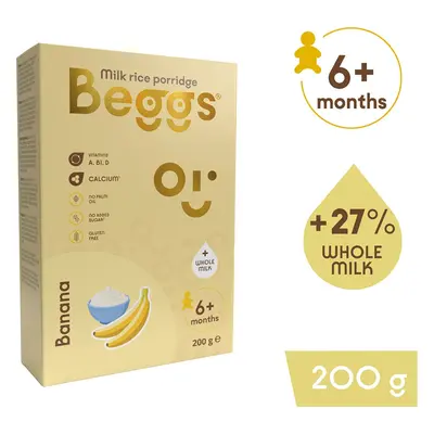 Beggs Mliečna rýžová kaša s banánom (200 g)