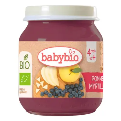 BABYBIO Bio jablko a borůvky 130 g