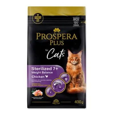 Prospera Plus Sterilizované 7+ Kurča Váhová rovnováha 0,4kg