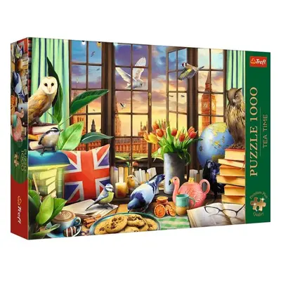 TREFL Puzzle 1000 Premium Plus Kvalita Čas na čaj Všechno britské