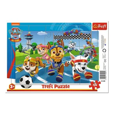 TREFL Deskové puzzle Paw Patrol 15 dílků. Poslušné psy