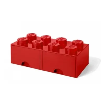 LEGO® úložný box 8 - se zásuvkami červená 250 x 500 x 180 mm