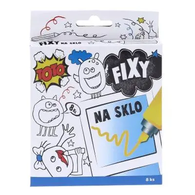 Fixy na sklo 8 barev