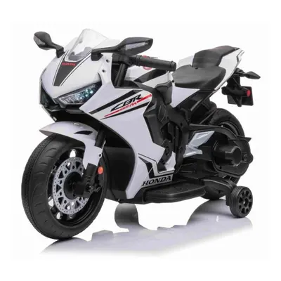 Elektrická Motorka HONDA CBR 1000RR, Licencované, 12V baterie, Plastová kola, bílá