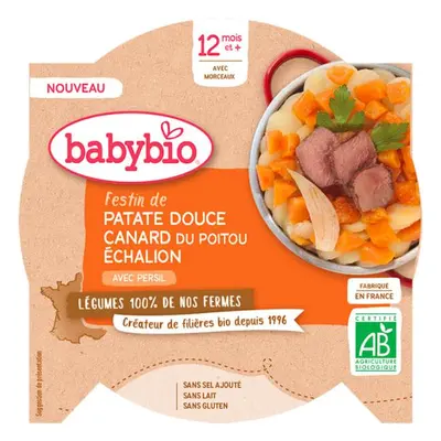 BABYBIO Bio sladké brambory s kachnou a šalotkou Echalion 230 g