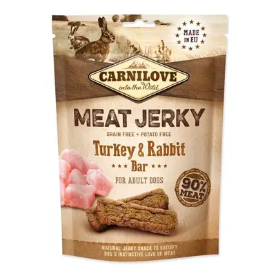 Pochoutka Carnilove Jerky králík a krůta, tyčinky 100g