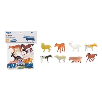 Zvířátka figurky farma 8 ks set 10 cm