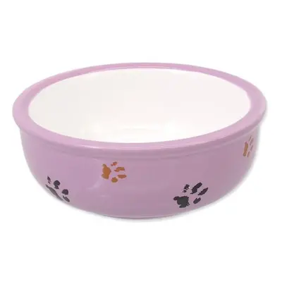 Miska Magic Cat keramická kočičí tlapka fialová 13x5cm 330ml