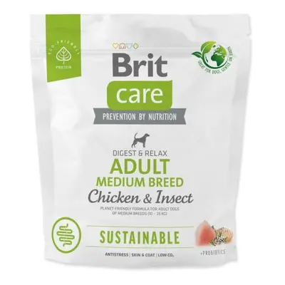 Krmivo Brit Care Dog Sustainable Adult Medium Breed Chicken & Insoct 1kg